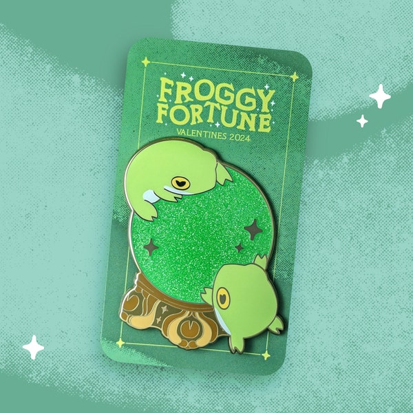 Froggy Crystal Ball Enamel Pin - Valentines 2024 Collection