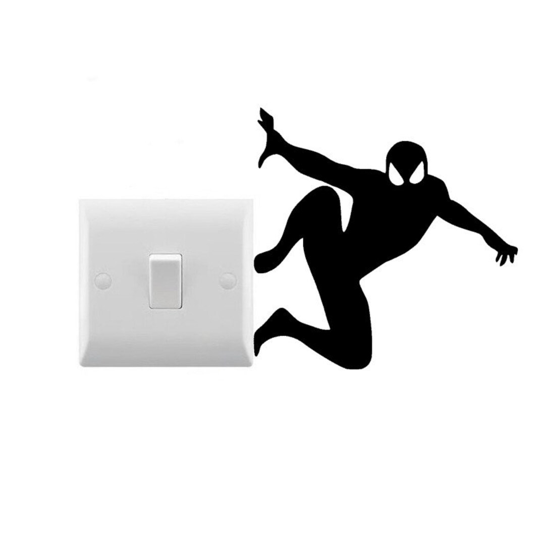 Superhero Small Light Switch Sticker Various Colours & Sizes Etsy