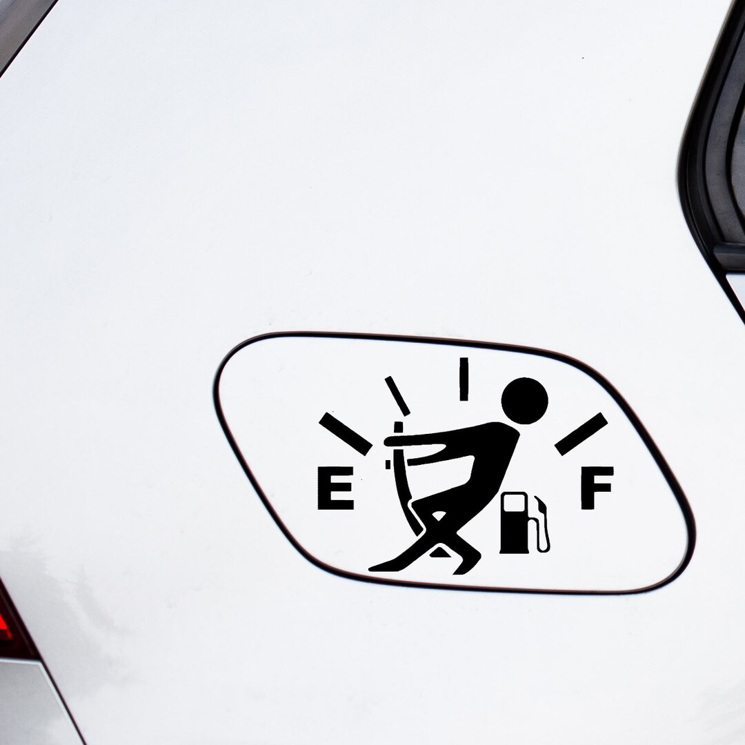 Empty Fuel Cap Sticker Funny Car Stickers Car Decals Etsy