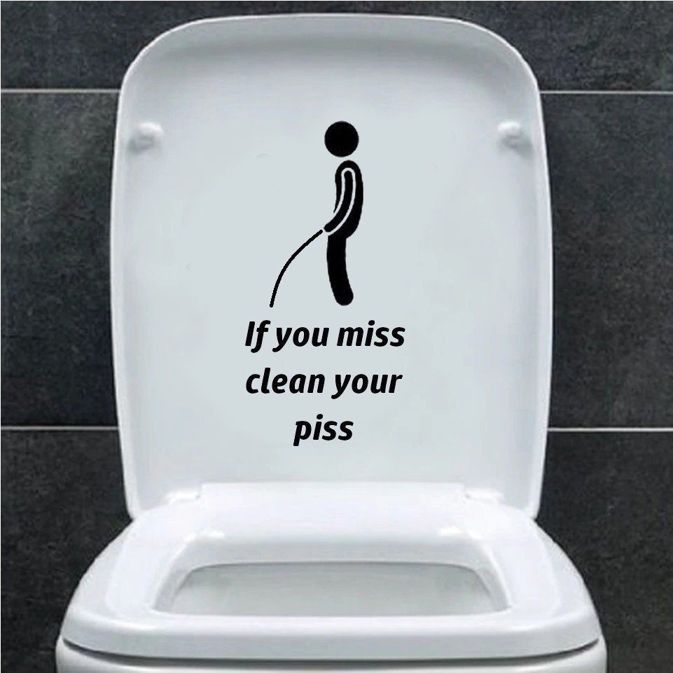WREESH Stickers Toilette de Bande Dessinée, Nettoyer Votre Pisse
