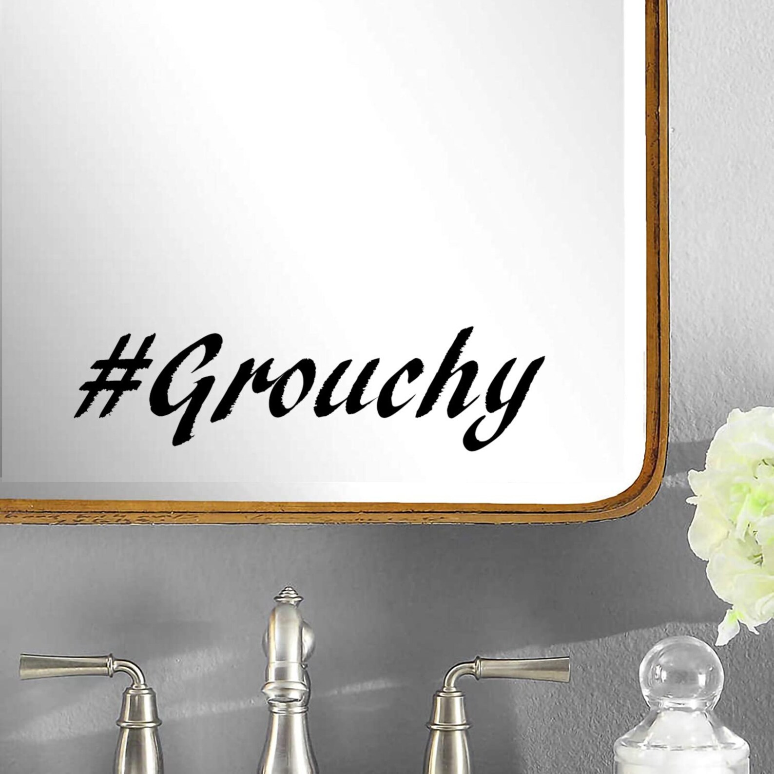 Hashtag Phrases Wall Mirror Decals in Various Colours Etsy UK