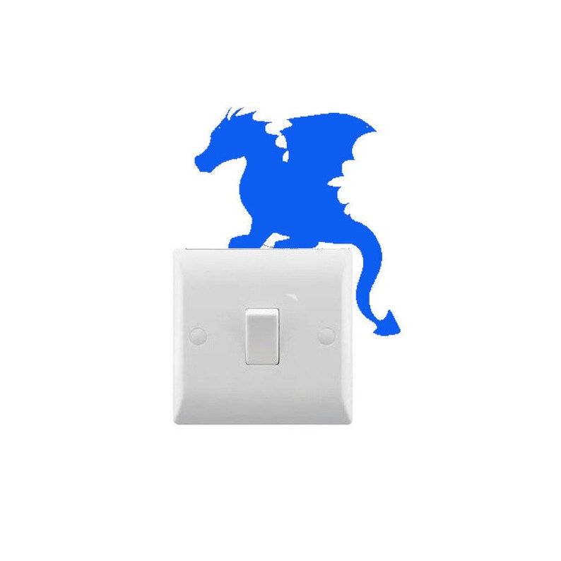 Novelty Dragon Light Switch Small Sticker Various Colours Etsy