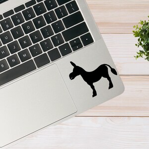 Pegatina de vinilo impermeable con bonito dibujo de burro: para portátiles, coches, botellas de agua, álbumes de recortes, regalos para amantes de los perros