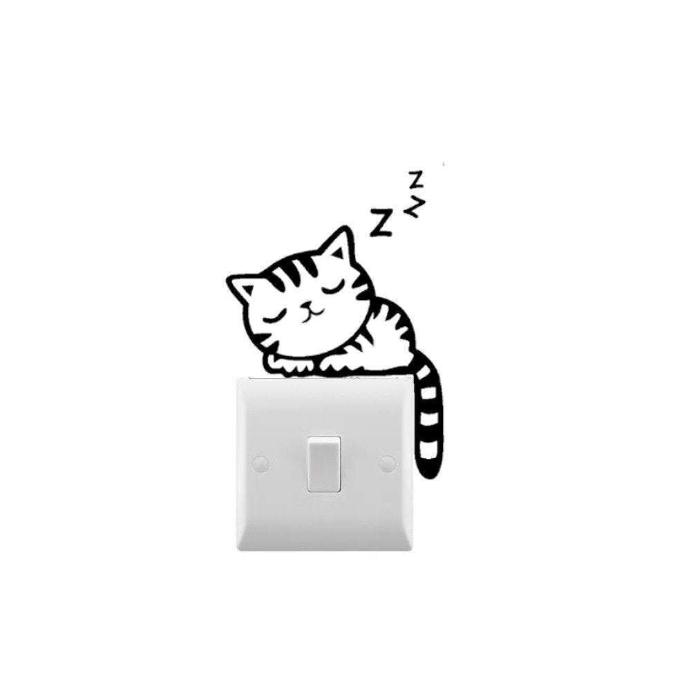Selection of Cat Wall Decals Light Switch Stickers Small Etsy UK