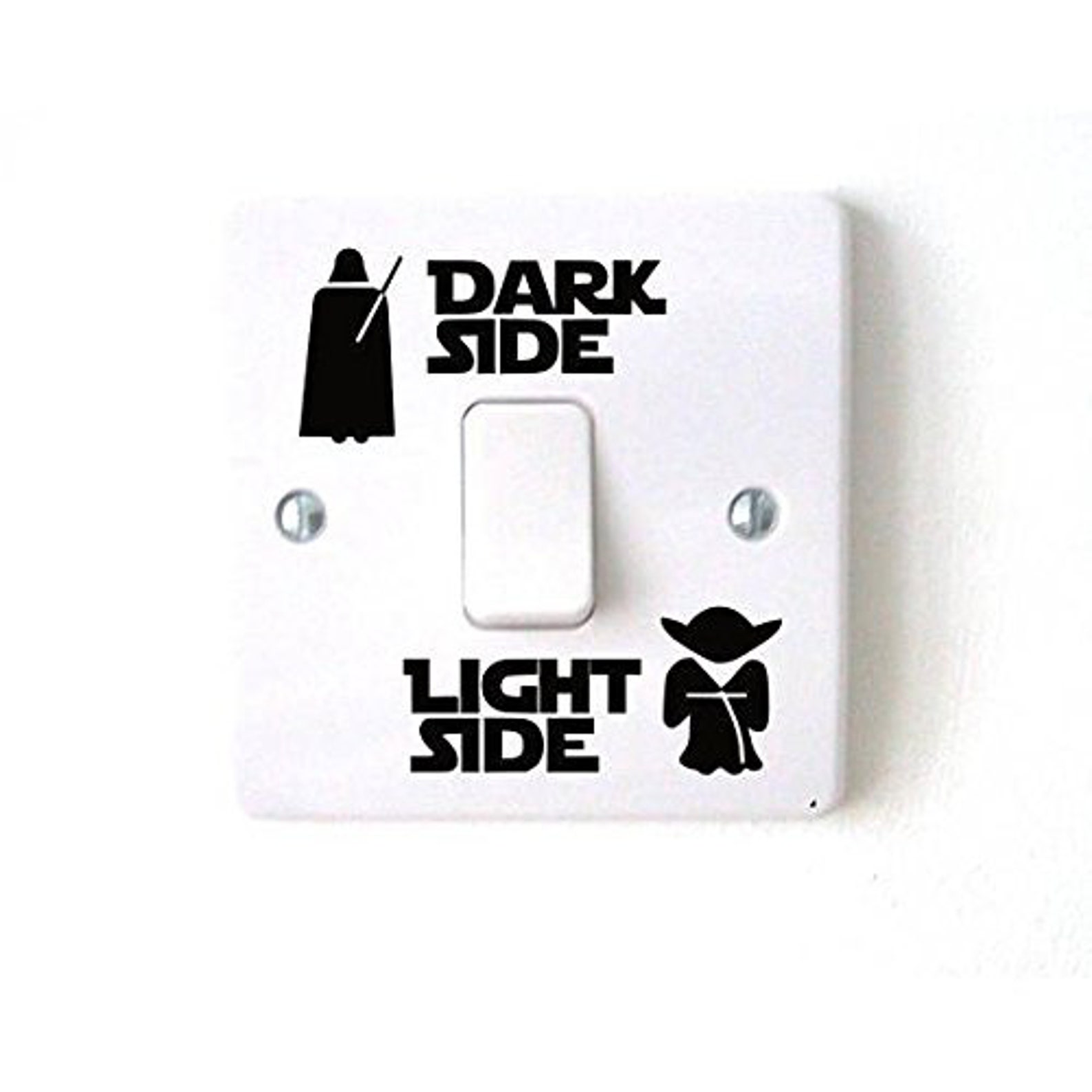 Light Side/dark Side Light Switch Novelty Decal Wall Sticker Etsy