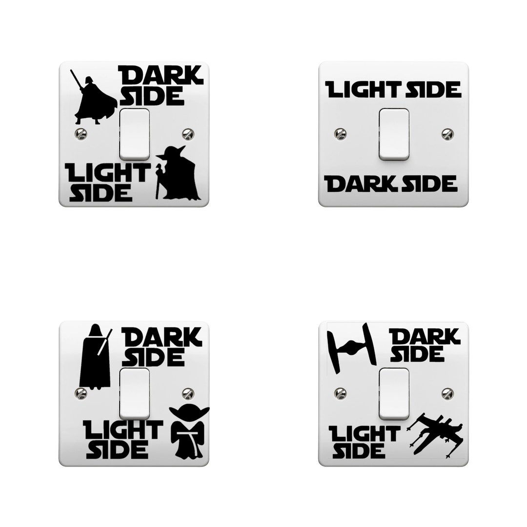 Light Side Dark Side Light Switch Sticker UK Made Quirky Etsy