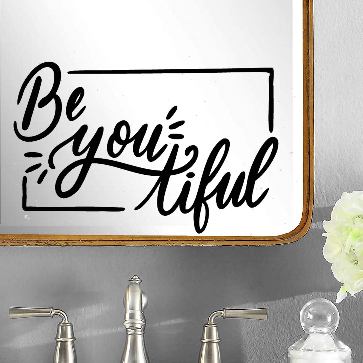 Inspirational Makeup Wall Mirror Decals in Various Colours Etsy UK