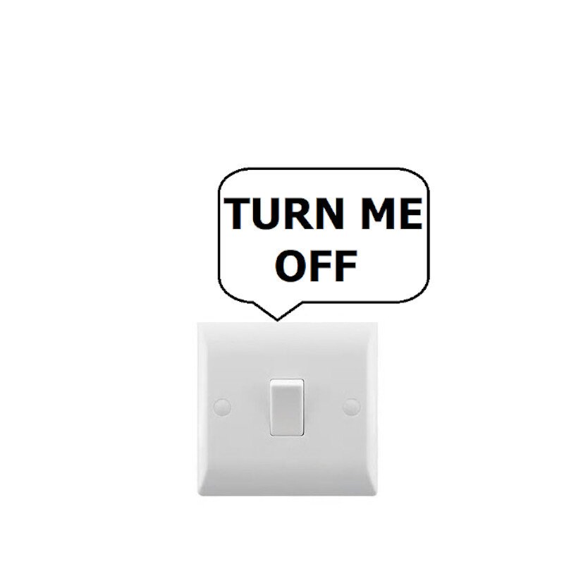 Novelty Turn Me Off Light Switch Small Sticker Various Etsy