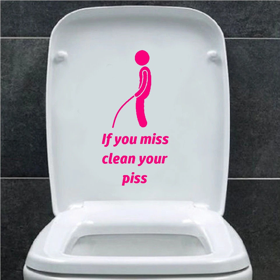 If You Miss Funny Bathroom Décor Funny Toilet Sticker Etsy