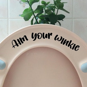 Hashtag Aim Your Winkie Novelty Toilet Seat/Lid Sticker
