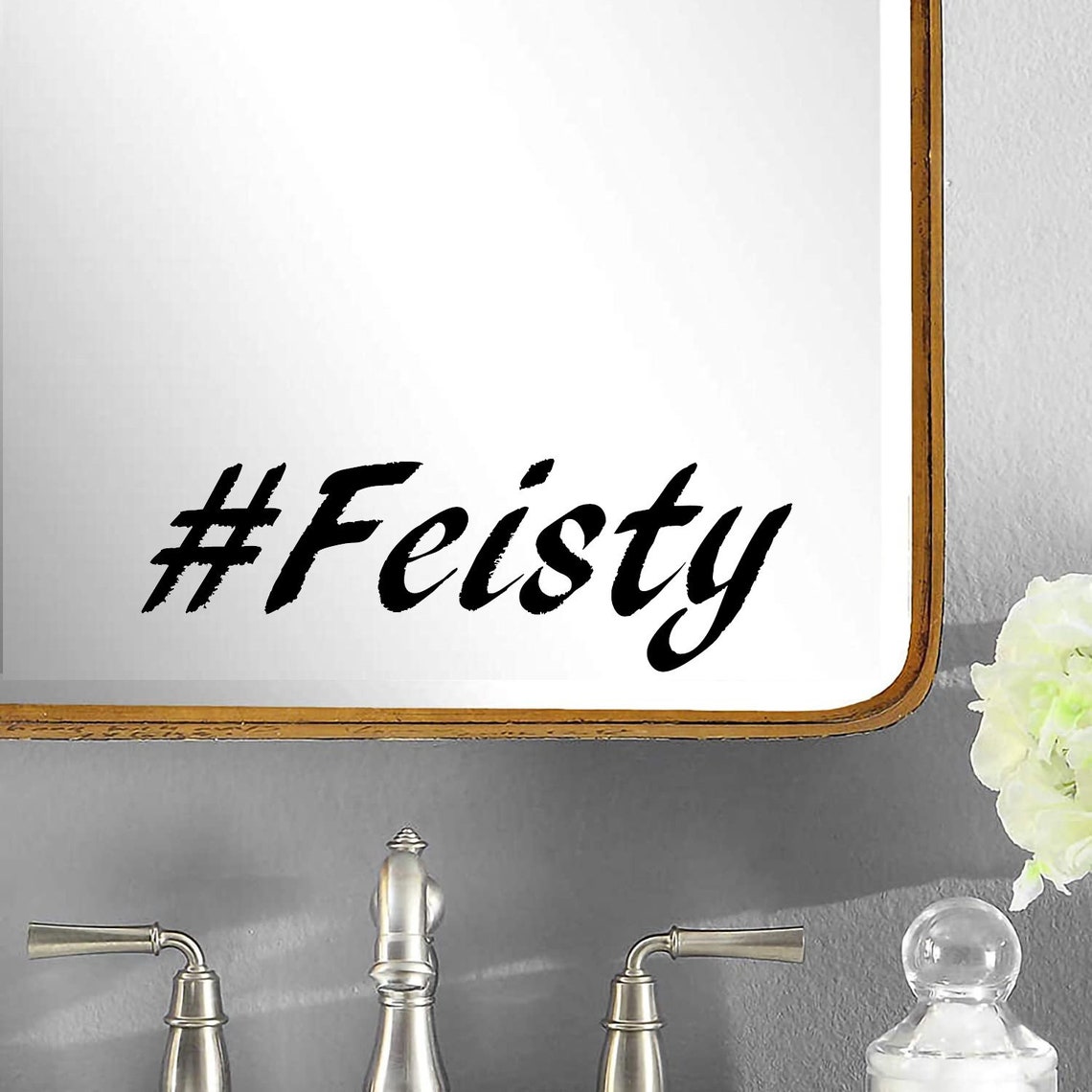 Hashtag Phrases Wall Mirror Decals In Various Colours Etsy