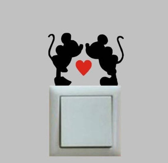 vinyl sticker wall decal tattoo car mickey mouse hands love heart glove minie :