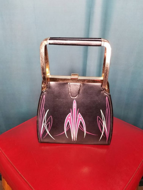 Vintage pinstriped purse