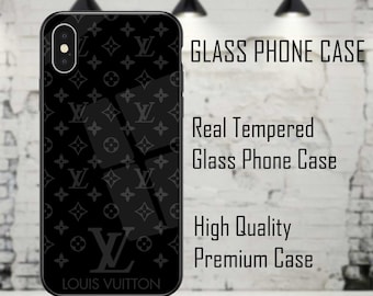 designer iphone case etsylouis vuitton lv designer luxury glass black phone case cover for iphone 6 7 8 x xs xr max plus high quality real tempered glass back