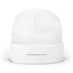 Inspirational Knit Beanie (Embroidery), Cozy Hat for Winter, Motivational Gift, Unisex Beanie, Perfect for Holidays