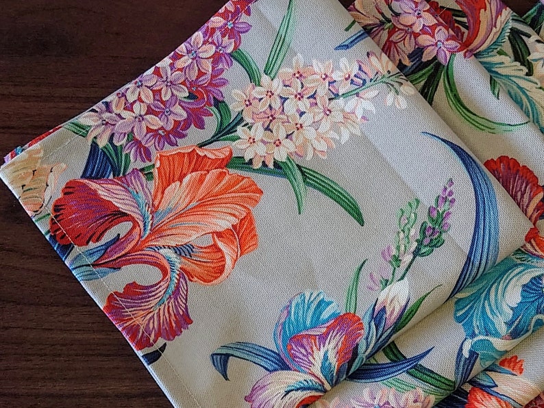 Set of six floral napkins afbeelding 3