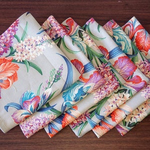 Set of six floral napkins afbeelding 2