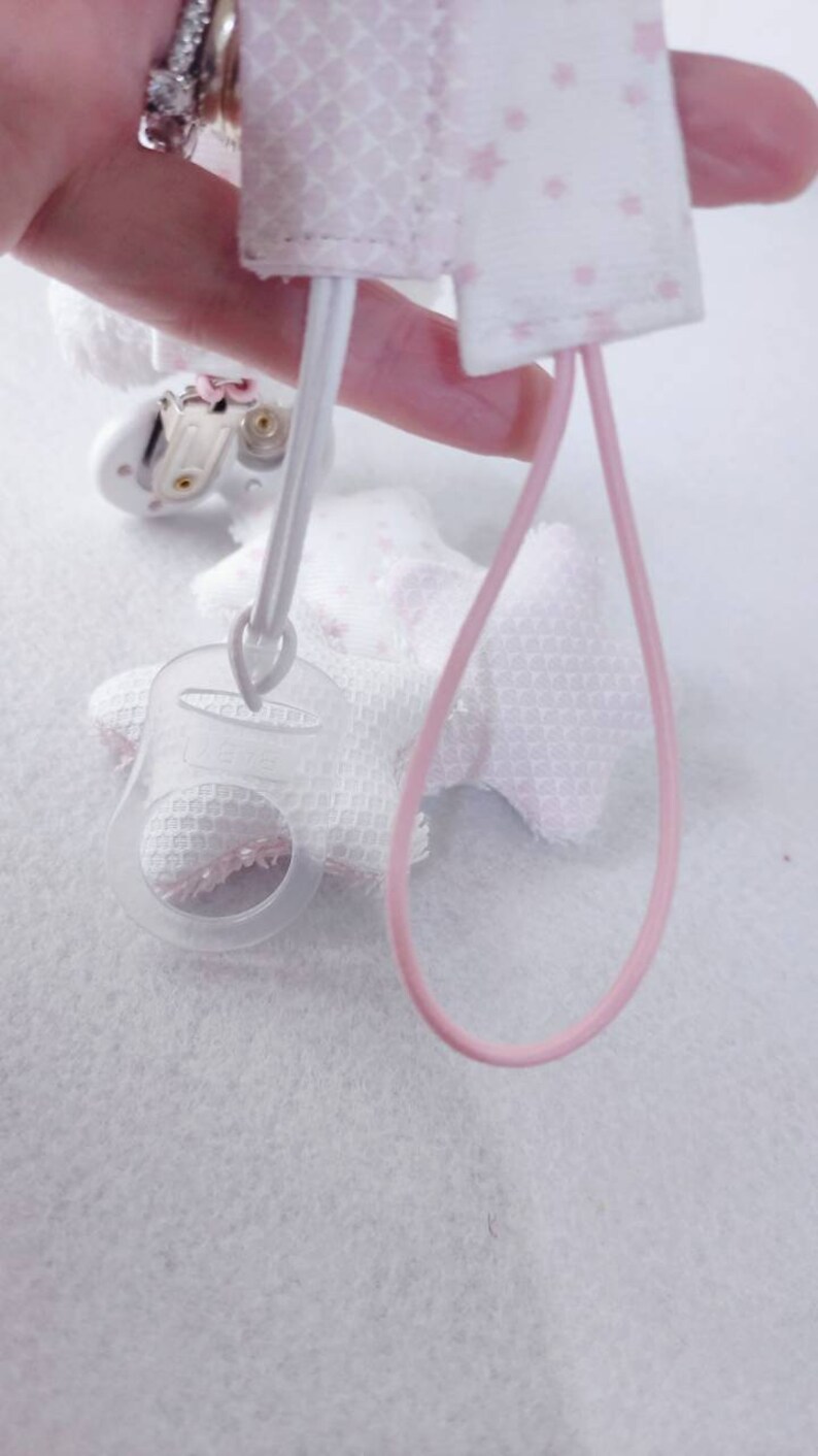 Catenella portaciuccio in tessuto stella per neonato personalizzabile con adattatore Mam immagine 8