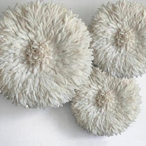 Cream Bamileke juju hat set / White juju hat / Ivory juju hat / Interior Decor / Wall Decor / Wall Hangings / Home and Living / Hand Made