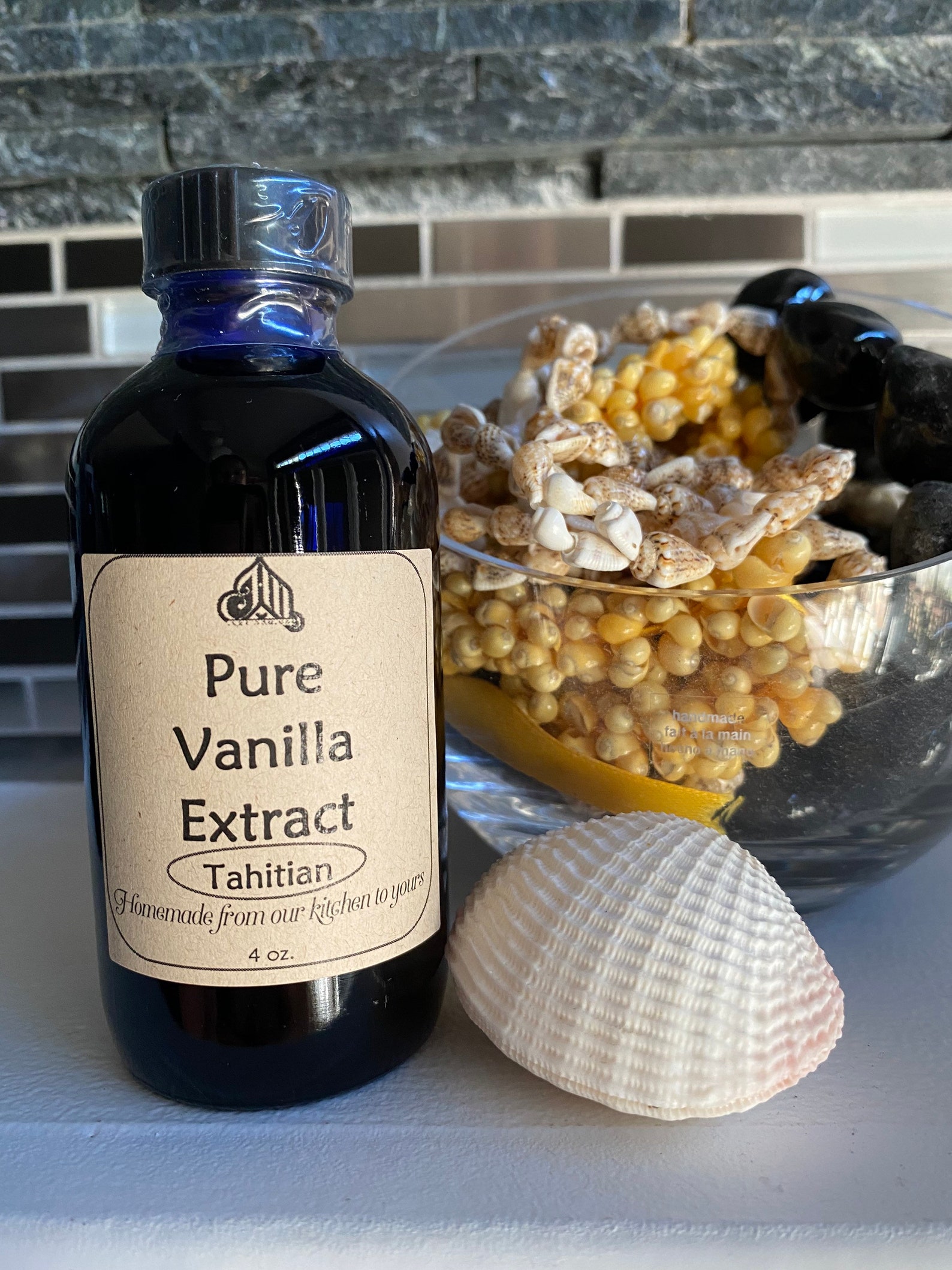 Tahitian Vanilla Extract Pure Vanilla Extract 4 Oz Glass Etsy
