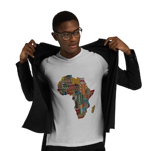 Landkarte Afrika T-Shirt Mehrfarbig Herren