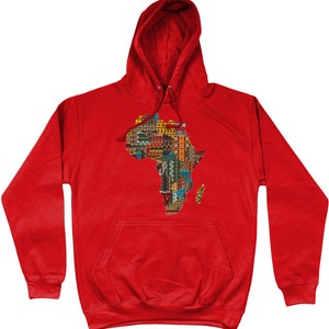 Carte de l’Afrique Hoodie multiples couleurs