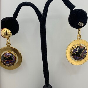 Boucles d&#39;oreilles pendantes ornées de motifs cachemire