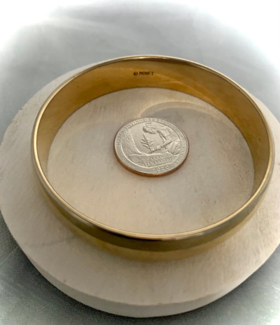 Monet Bangle Bracelet Signed Simple - image 6