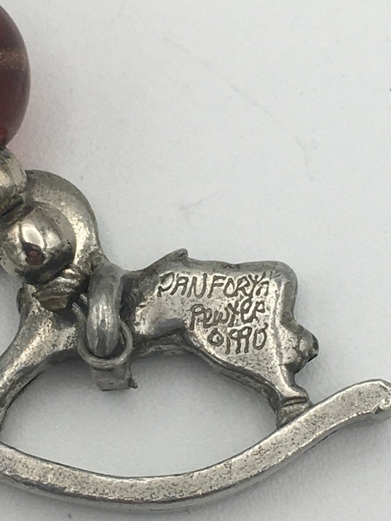 Bracelet, Danforth Pewter, Ladies 7" Christmas Br… - image 5