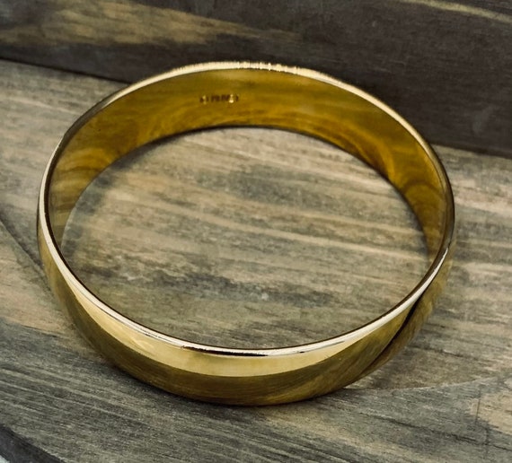 Monet Bangle Bracelet Signed Simple - image 5