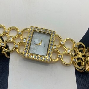 Elizabeth Taylor Watch Elegant MOP Rhinestone 1980&#39;s Quartz