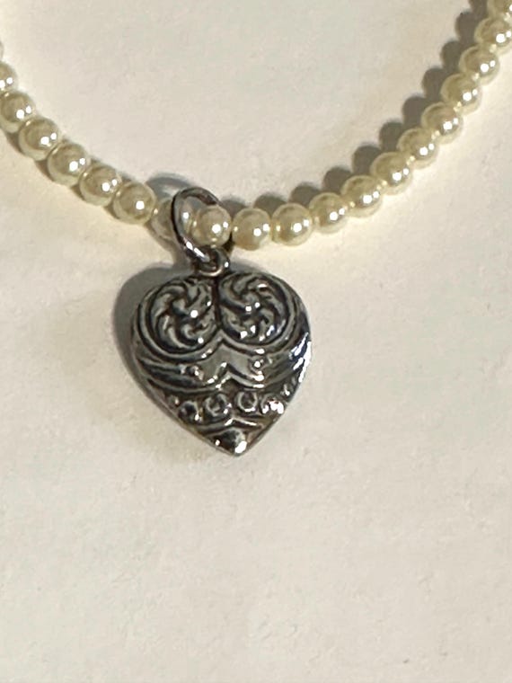 Jewelry Set:  Large 2 1/4" x 2" Silver Tone Scrol… - image 6