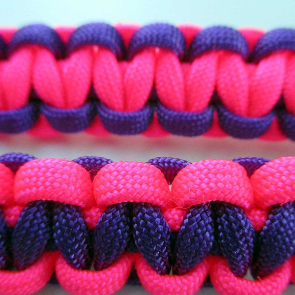 18" paracord leash  Awesome colors acid purple and hot pink #21