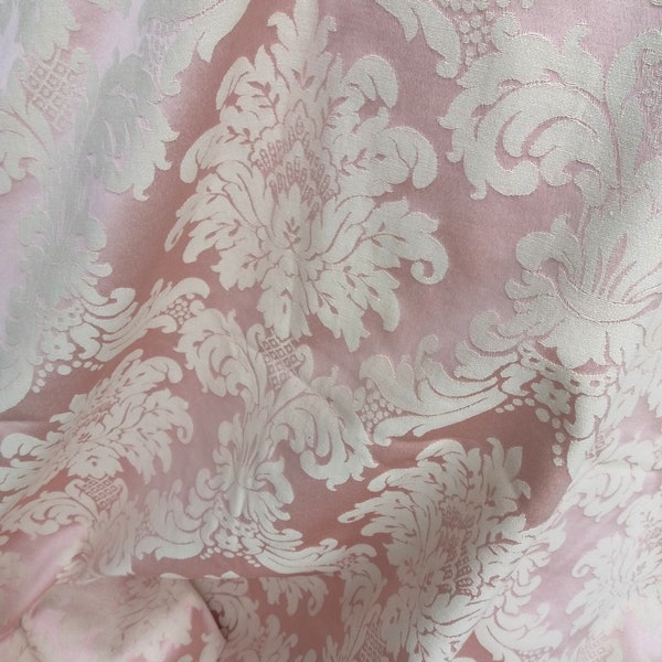 Pink Damask Fabric Etsy