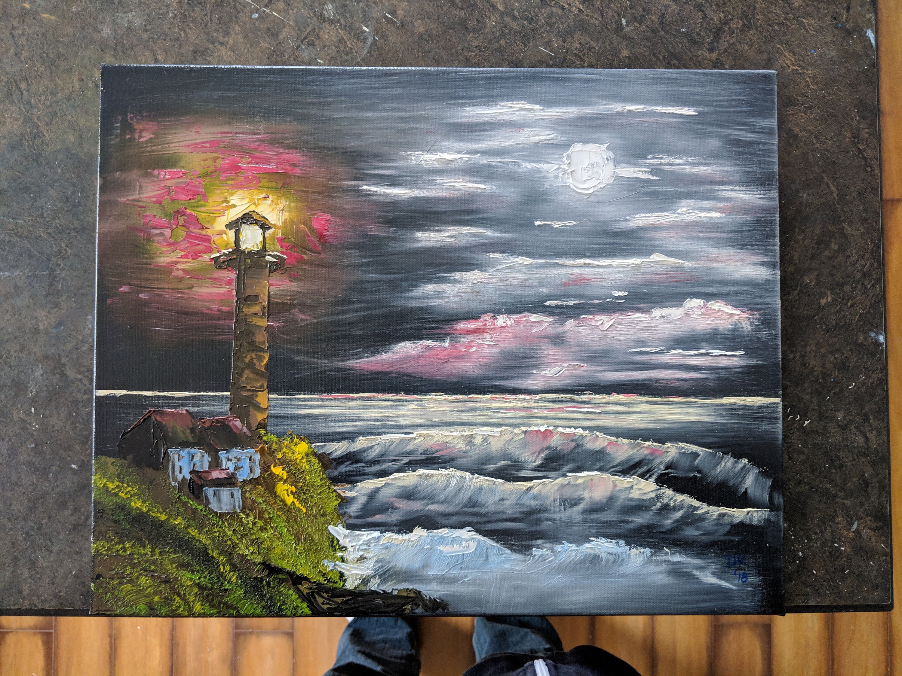 Bob Ross Lighthouse Painting