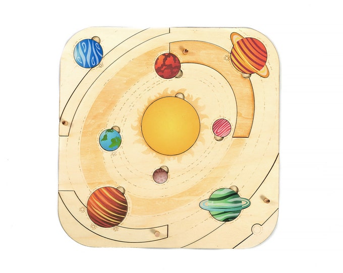 Solar System Puzzle, Planets puzzle, Educational toy, Space model, homeschool science