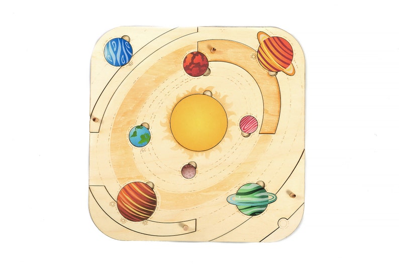 Solar System Puzzle, Planets puzzle, Educational toy, Space model, homeschool science image 1