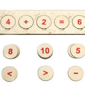 Wooden Montessori Math Board, Addition Subtraction Learning - Etsy