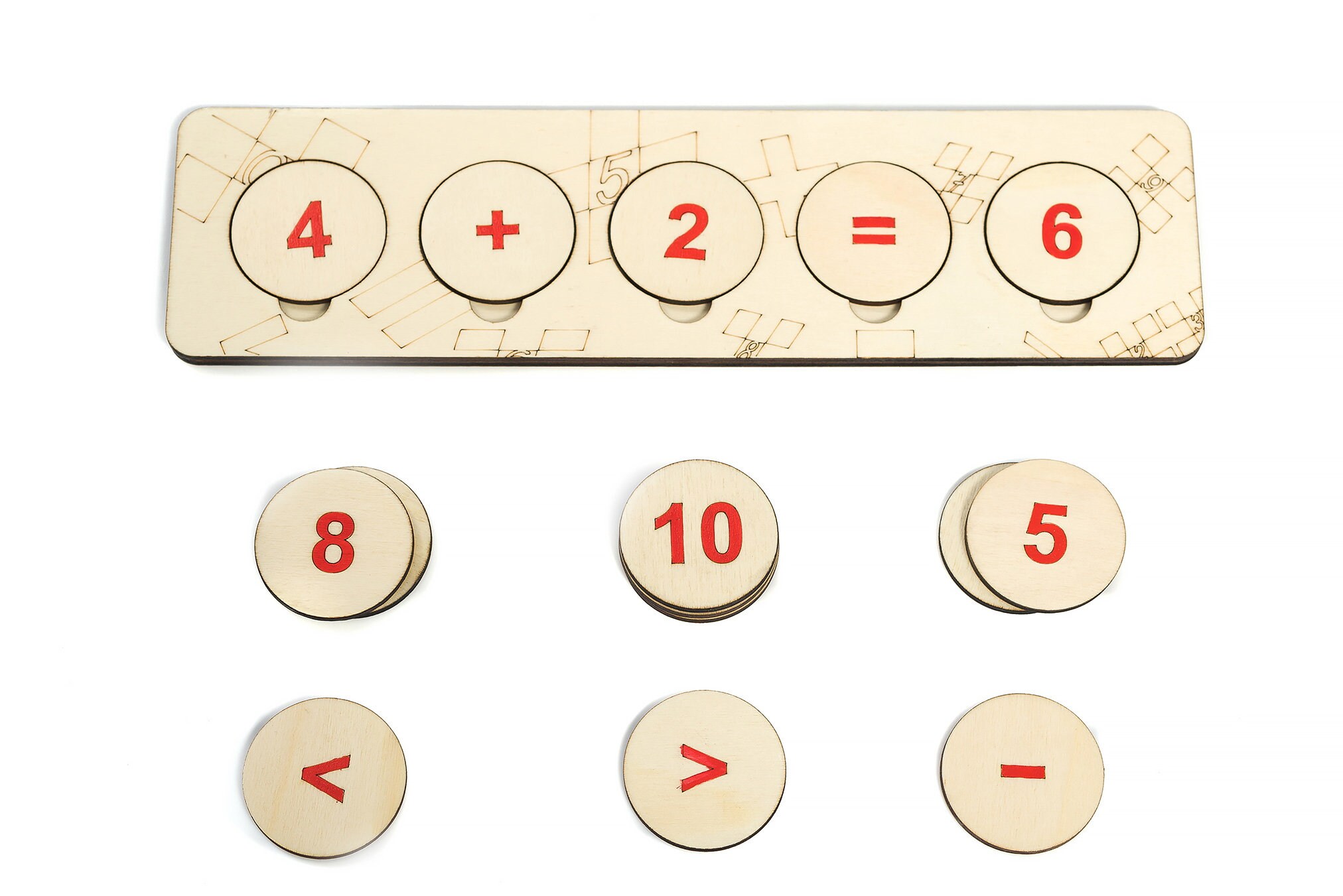 Wooden Montessori Math Board, Addition Subtraction Learning - Etsy