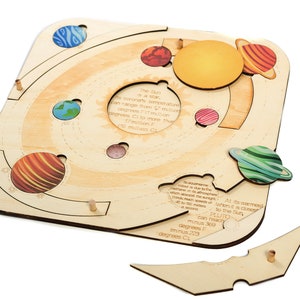 Solar System Puzzle, Planets puzzle, Educational toy, Space model, homeschool science image 2