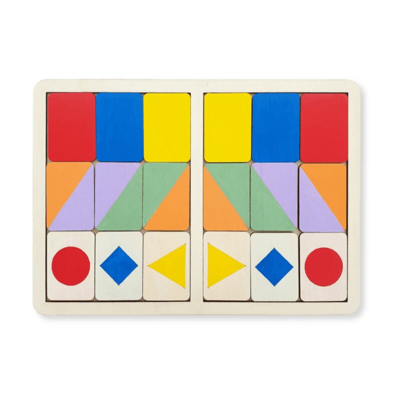 Symmetrical puzzle: Shapes and colours
