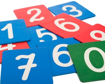 Montessori sandpaper numbers, Learn numbers 0 to 9, preschool material