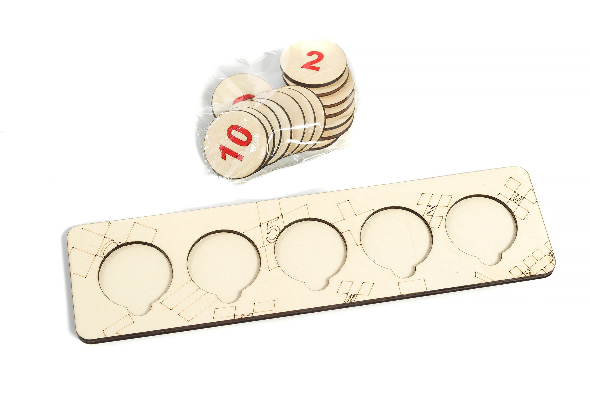 Wood math board kids Learn addition and subtraction | Etsy