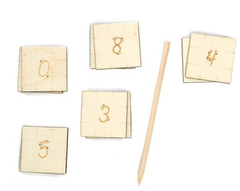 Tarjetas de seguimiento de números: actividad matemática pre-escritura Montessori