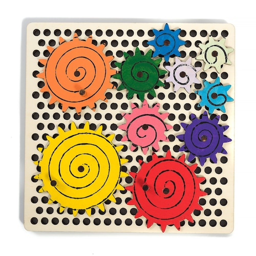 Wooden Gears Toy Wood GEAR Toys Montessori Etsy
