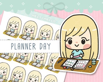 Planner Day Stickers | Plan with me Stickers | Custom Girl stickers