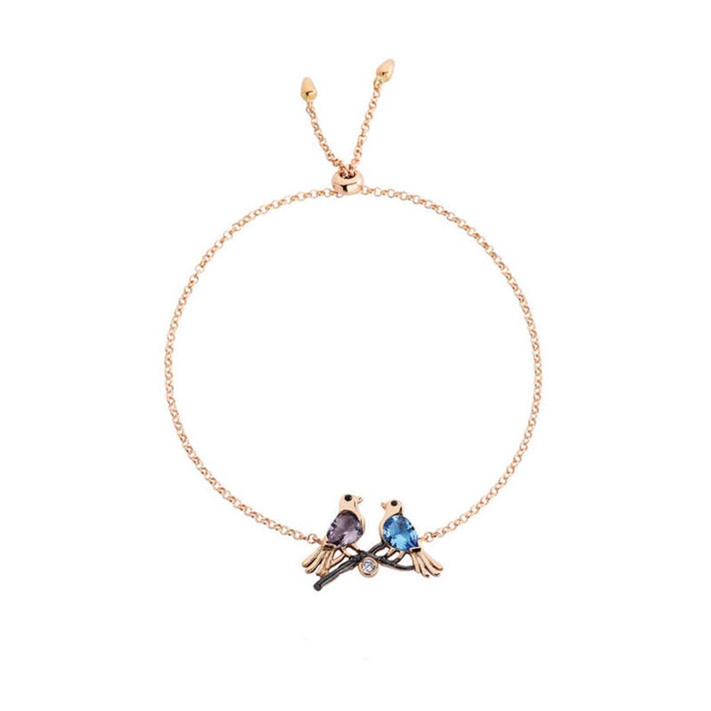 Gift For Girlfriend Bridesmaid Bracelet Dainty Women/'s Bracelets Double Bird Elevator Silver Bracelet Delicate Bracelet Initial Bracelet