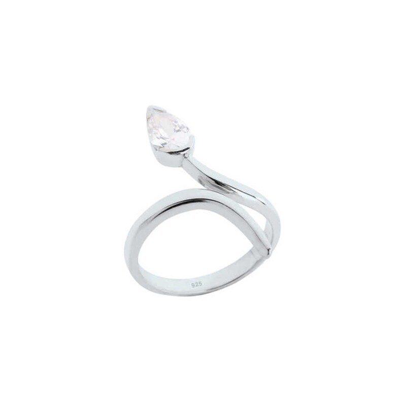 Dainty Womens Ring,Handmade Sterling Silver Zircon Ring,Raw Gemstone Ring,Snake Ring Gemstone,Best Friend Rings