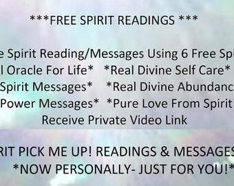 Private Free Spirit Reading!- Your Personal *Spirit Pick Me Up!* Reading/Messages!-Using 6 Free Spirit Decks To Receive Spirit Messages