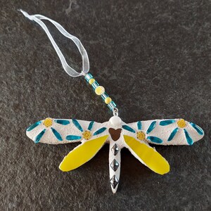 Mosaic Art Dragonfly Ornament, Mosaic Everyday Ornament, Mosaic Spring Decoration, Unique Gift, Handmade Gift, Spring Decor, Affordable Art